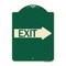 Signmission Exit With Right Arrow Heavy-Gauge Aluminum Architectural Sign, 24" H, 18" L, G-1824-24606 A-DES-G-1824-24606 - alternate 1